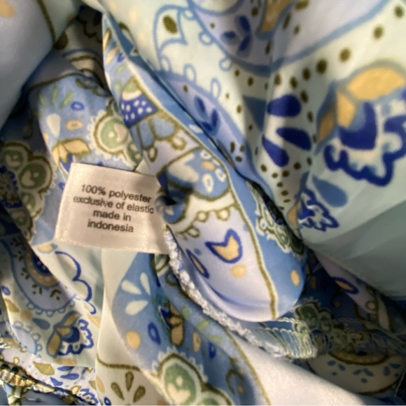 Lane Bryant Boho Blue Paisley Maxi Peasant Dress Plus Size 28 New With Tags - Picture 6 of 7